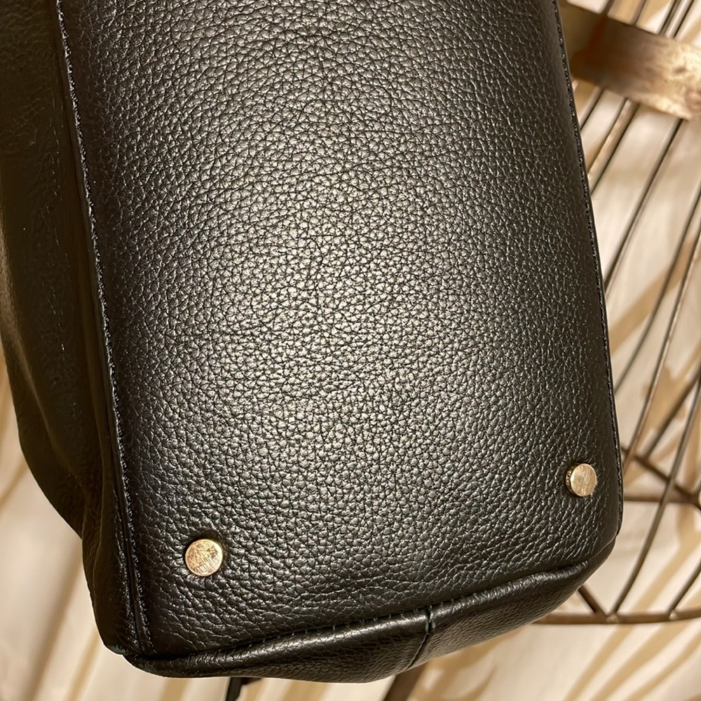 Banana Republic Black Pebbled Leather Satchel and Crossbody - Picture 6 of 7